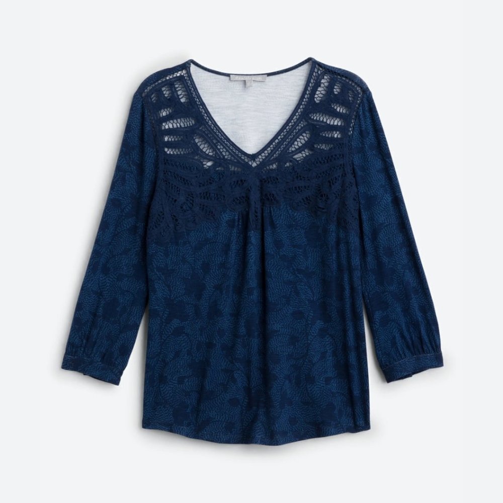 Selinka Crochet Detail Knit Top